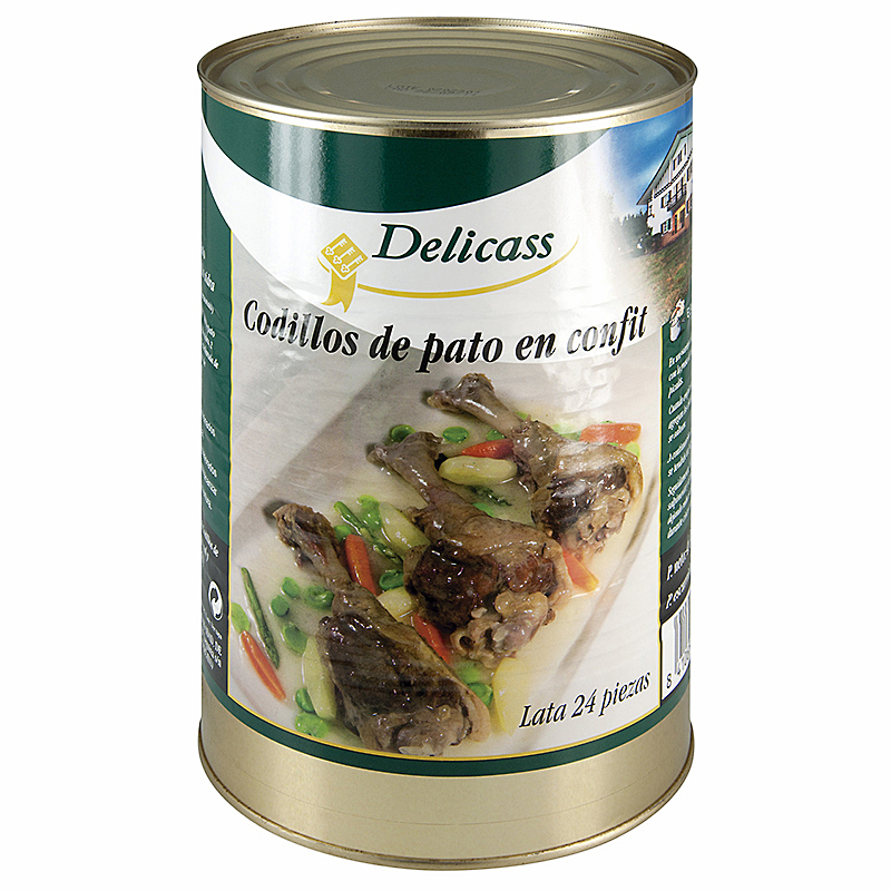 CODILLOS DE PATO EN CONFIT LATA 4kg (24 piezas)