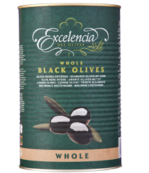 OLIVES NEGRES 160/200 LLAUNA 3/5Kg. (2500gr. P.N.E.)