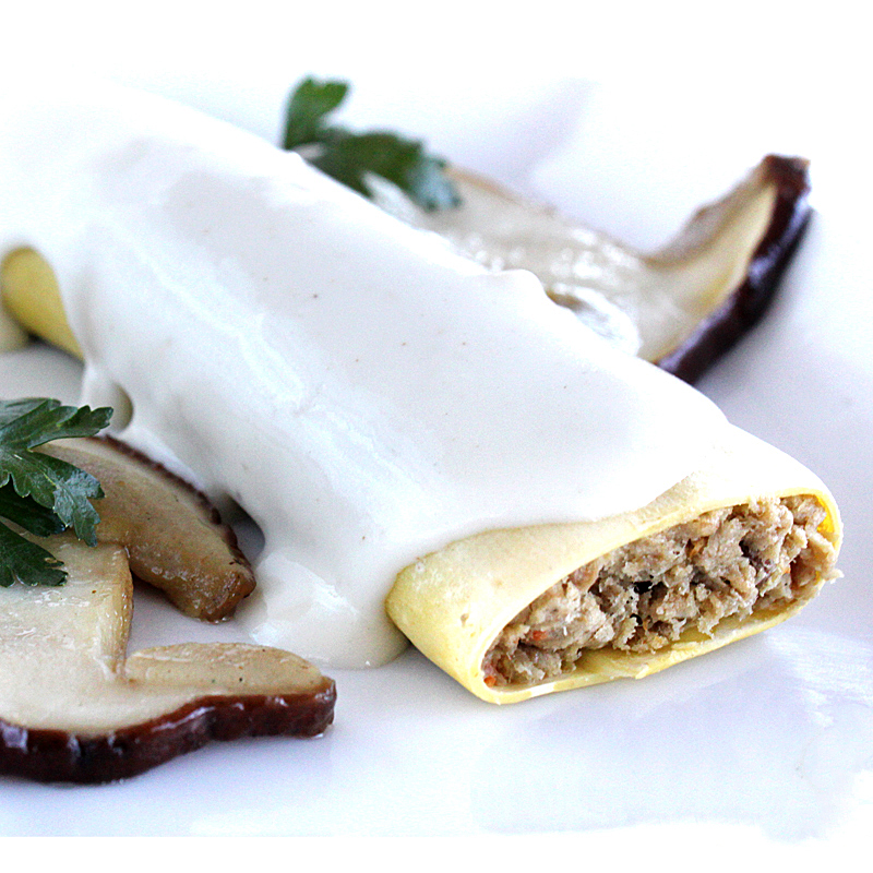 CANELONES CARNE ASADA Y BOLETUS XL S/B 24u./130g.