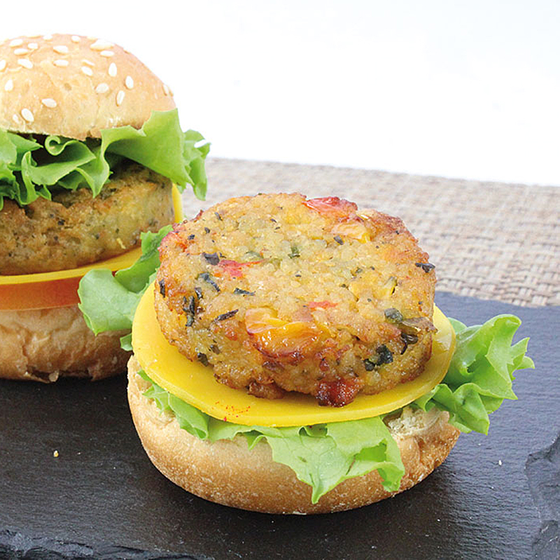 PVEG HAMBURGUESA CUSCÚS/VERDURAS (80g.) 1/4Kg.