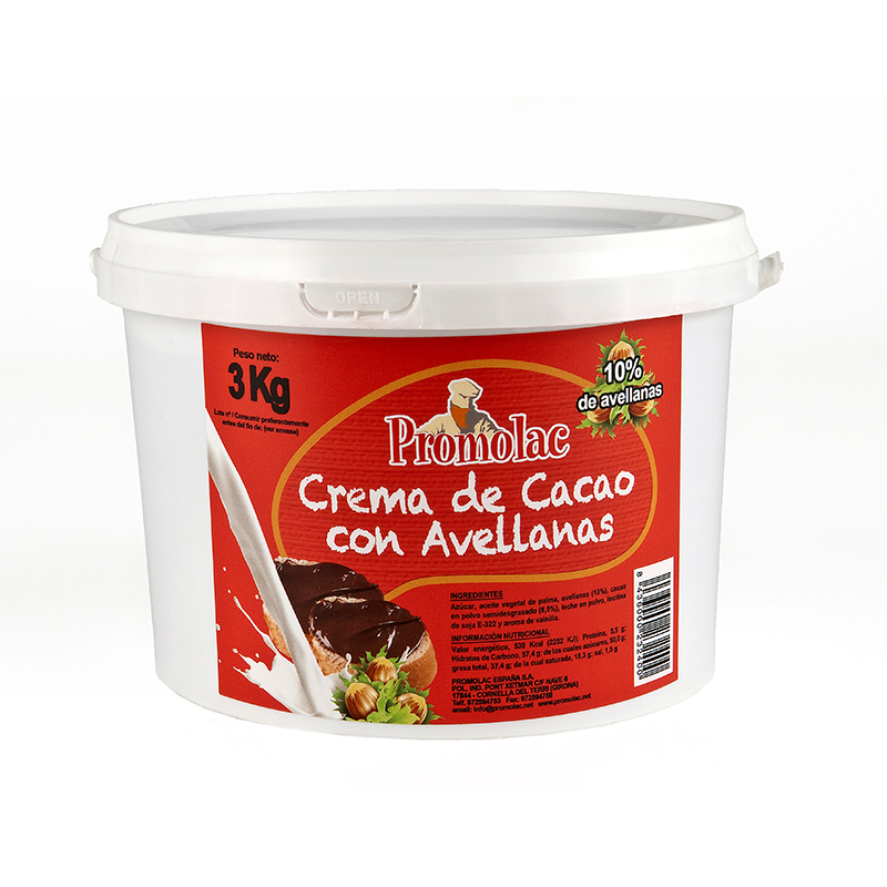 CREMA DE CACAU AMB AVELLANES GALLEDA 1/3Kg.