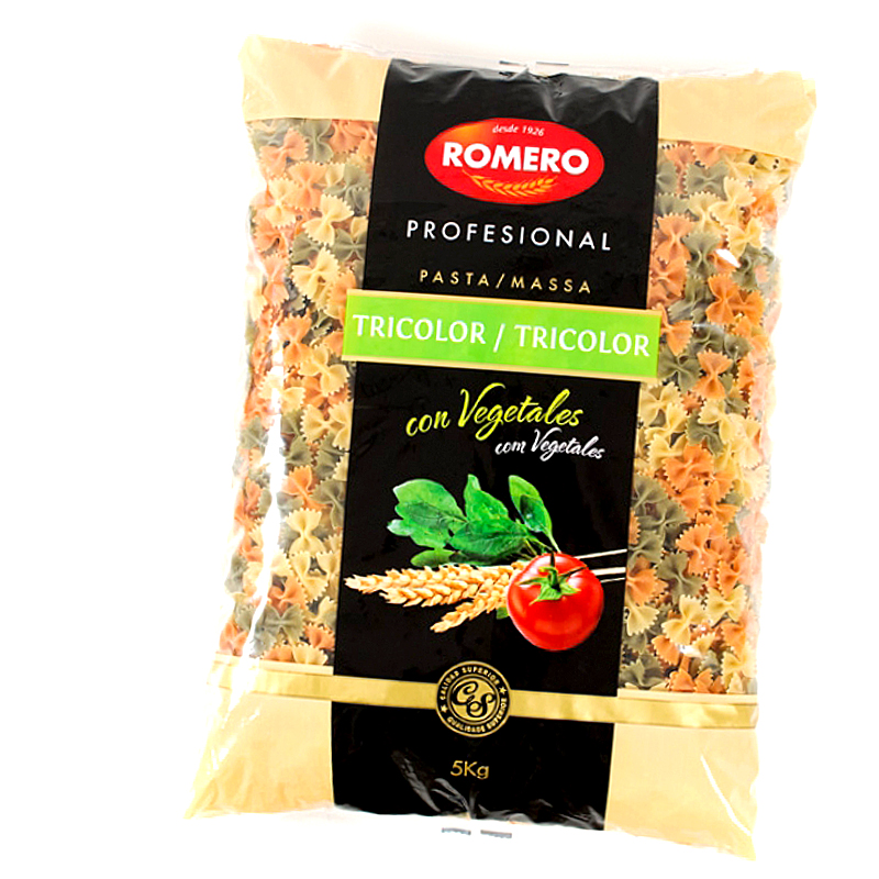 PASTA LAZOS CON VEGETALES BOLSA 5Kg