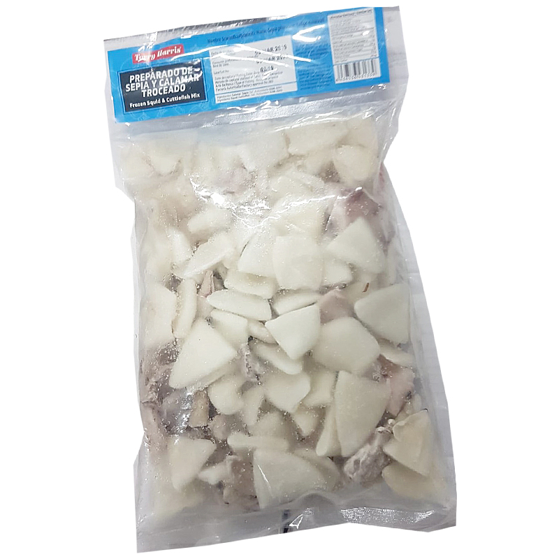 SÍPIA I CALAMAR TROSSOS (per a  fritada o paella)10%6/1Kg