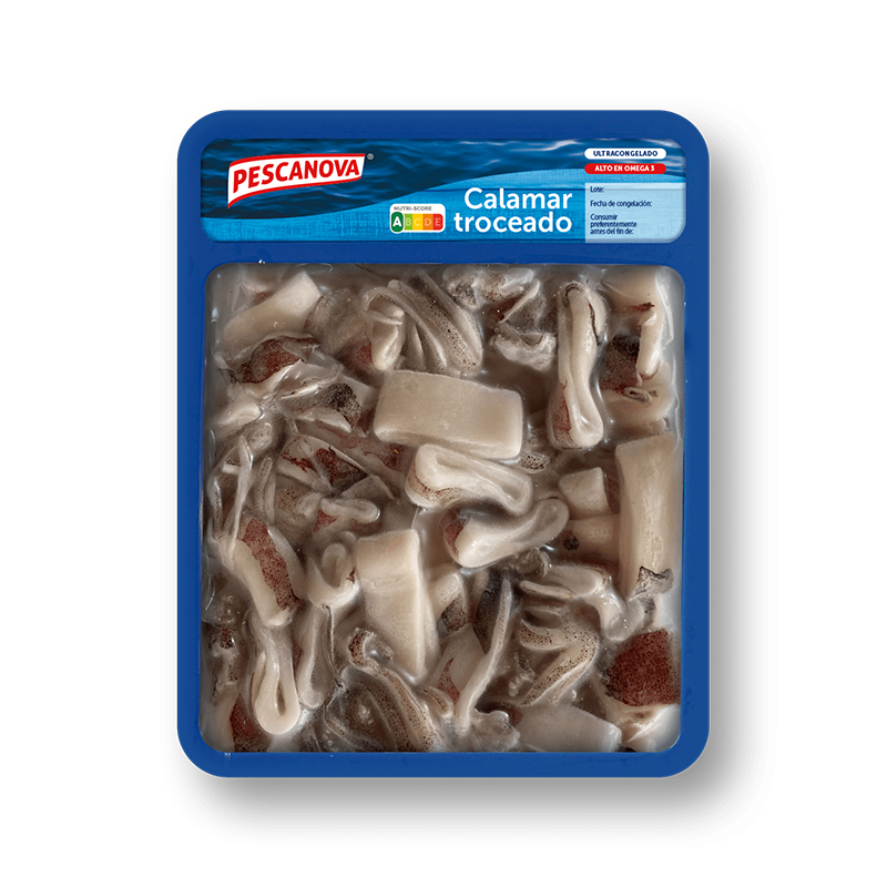 CALAMAR TROCEADO CRUDO 12/300g. 