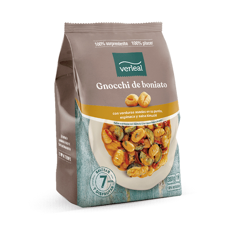 ÑOQUI DE BONIATO CON VERDURAS Y SALSA KIMUCHI 12/350gr