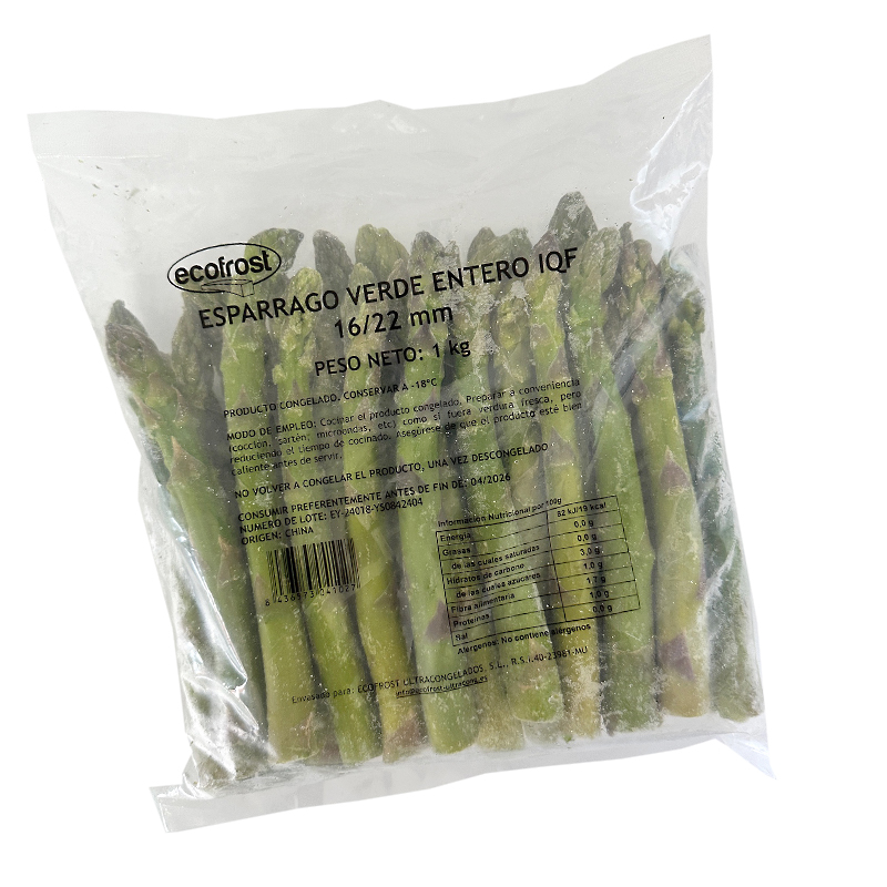 ESPÀRREC VERD SENCER (16-22) IQF 5/1Kg