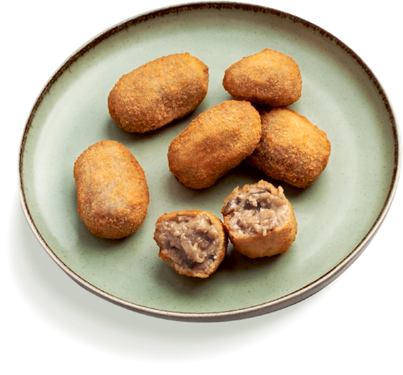 CROQUETA BERENJENA,QUESO CABRA Y MIEL (35g)4/500g 
