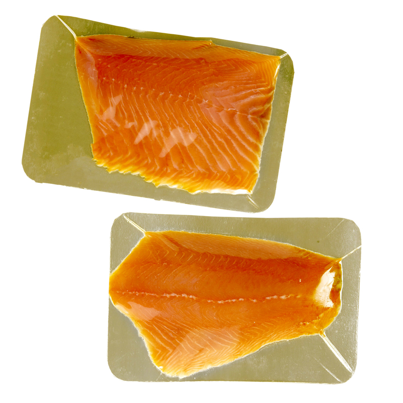 SALMÒN FUMAT PEÇA BI-PACK PREC.(350-500gr) 6u bi-pack de 1k apx