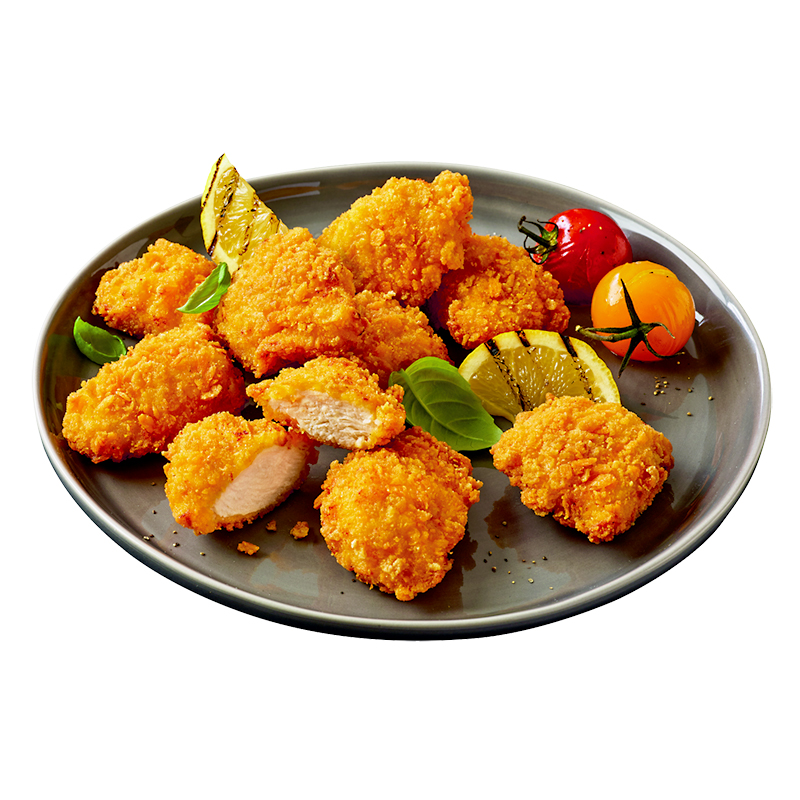 CRUIXENTS (NUGGETS)DE POLLASTRE EMPANAT 25gr HALAL 10/1Kg