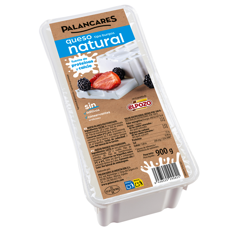 FORMATGE FRESC TIPUS BURGOS 4/900g