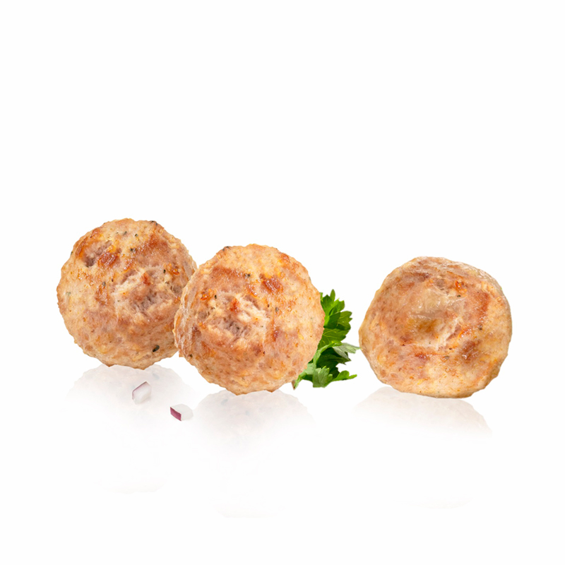 ALBÓNDIGA POLLO GOURMET (25g) IQF HALAL S/G PREP. CÁRN. 6Kg