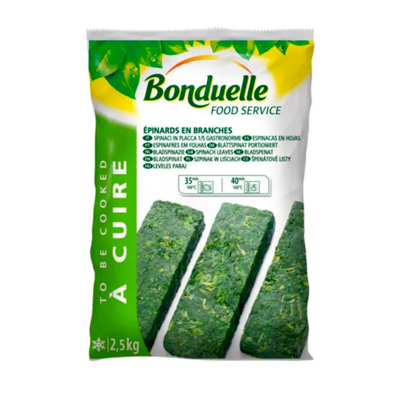 ESPINACA HOJAS (3 BLOQUES) 4/2.5Kg