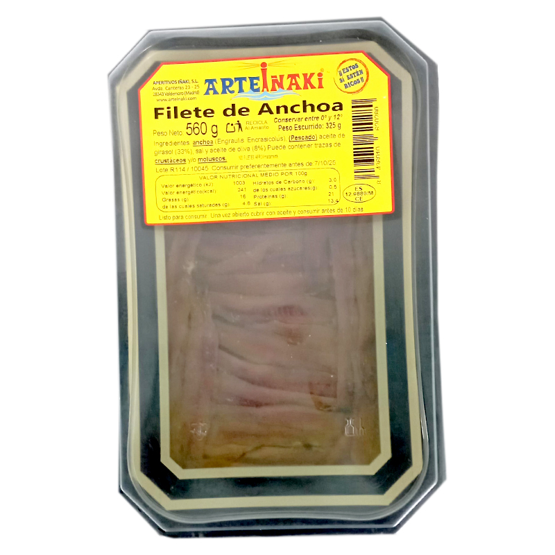 ANXOVA FIL. EN OLI 6/325grs. 100 un/aprox