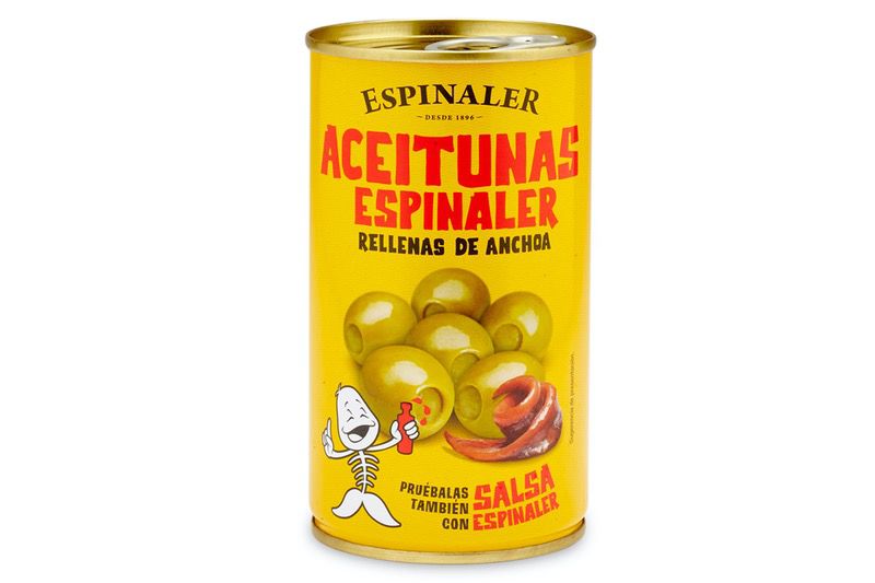 OLIVES VERDES FARCIDES ANXOVA 160/200 LLAUNA 350g
